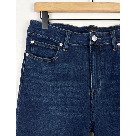 Quince Stretch High Rise Straight Jeans Dark Wash Women’s 30 Casual Closet Basic - Picture 6 of 14